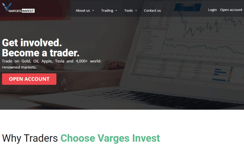 Varges Invest (varges-invest.com) лжеброкер! Отзыв Forteck